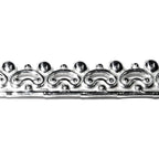 935 Argentium Silver Gallery wire 1291H, Gallery ribbon, Gallery pattern, Argentium silver, Jewelry making, Setting - 4 inch (10 cm)