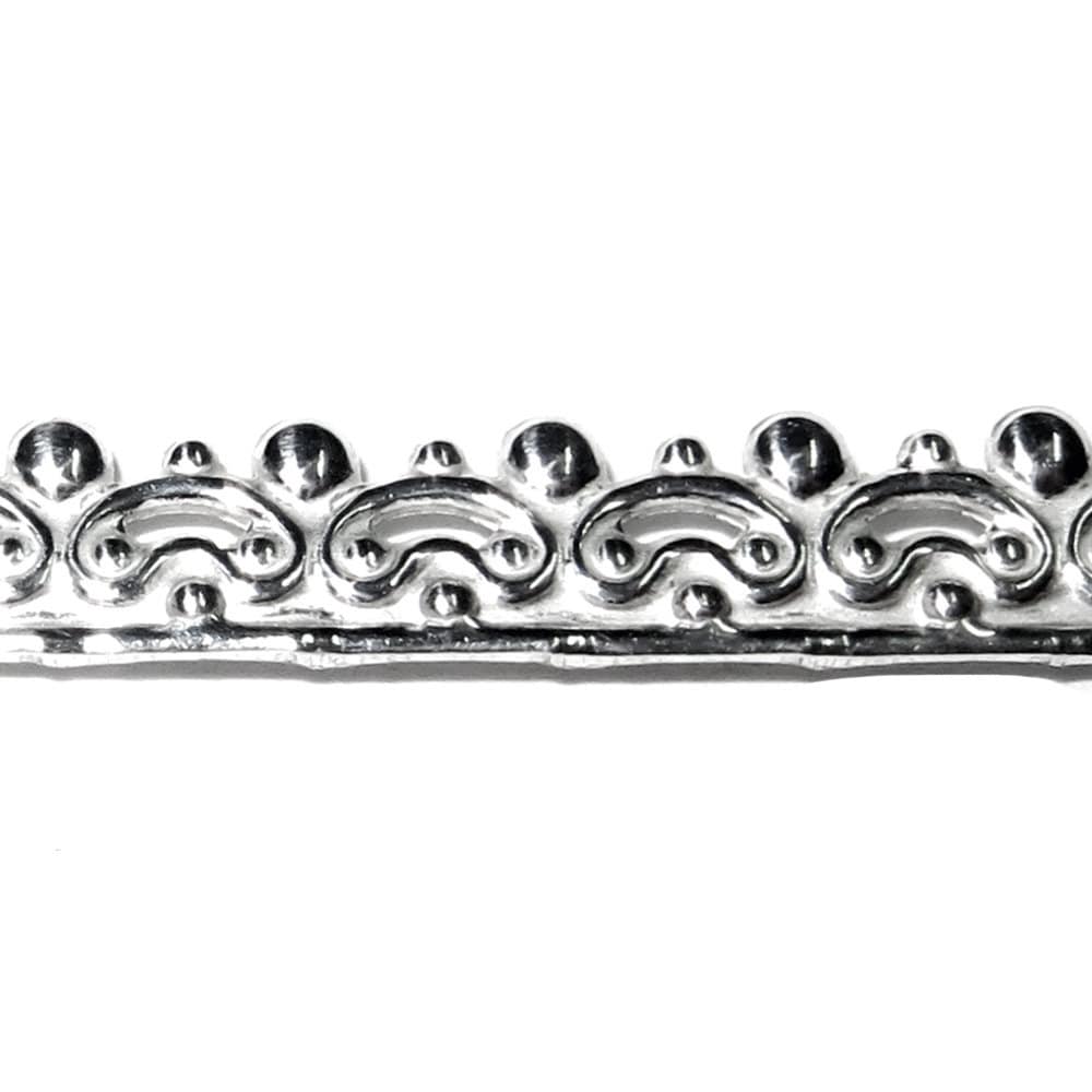 935 Argentium Silver Gallery wire 1291H, Gallery ribbon, Gallery pattern, Argentium silver, Jewelry making, Setting - 4 inch (10 cm)