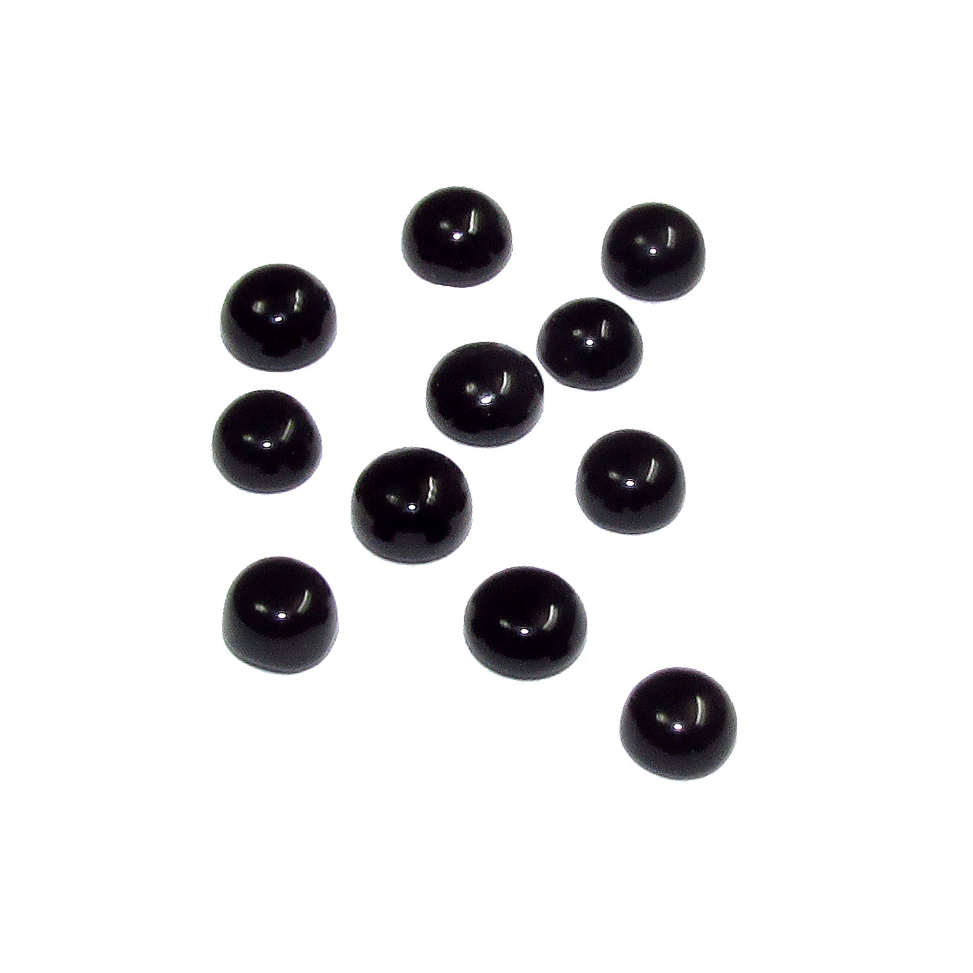 4 mm Natural Black onyx round Cabochon, Black onyx Gemstone, Natural gemstone, Round cabochon, Jewelry making, Black onyx - 1 piece
