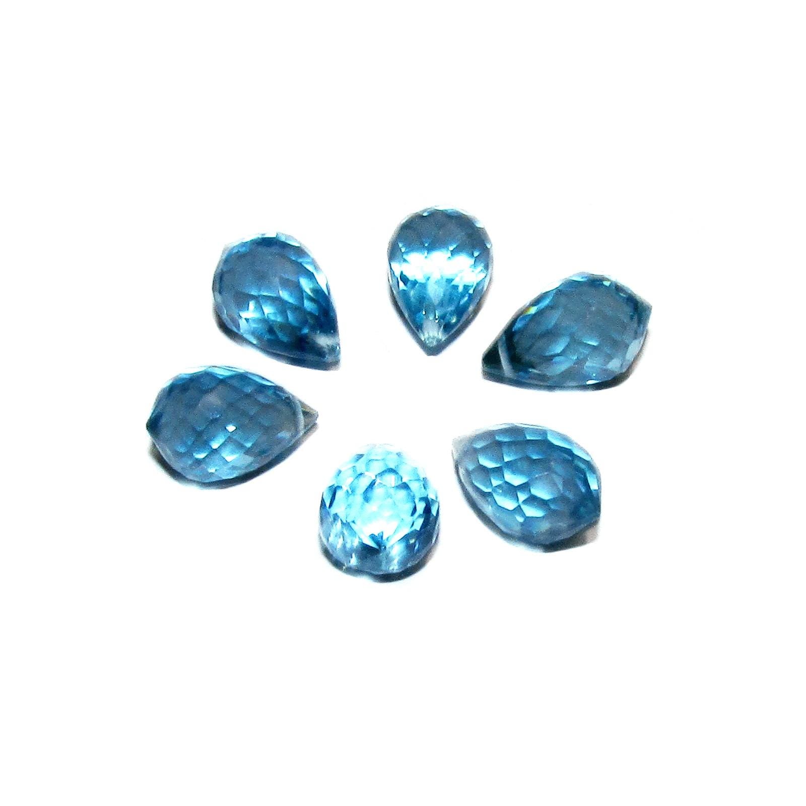 Natural Aquamarine Teardrop Faceted Bead: Jewelry Making (10x7 mm)