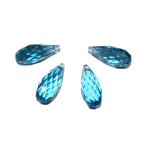 Natural Blue topaz Teardrop faceted Beads size 20x8 mm, Blue topaz Gemstone, Jewelry making, Natural Gemstone Teardrop beads - 1 piece