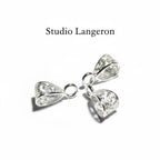 925 Sterling silver delicate filigree Pendant Bails with hook, Bail with hook, sterling silver Bail, Bail finding, Jewelry making - 1 piece