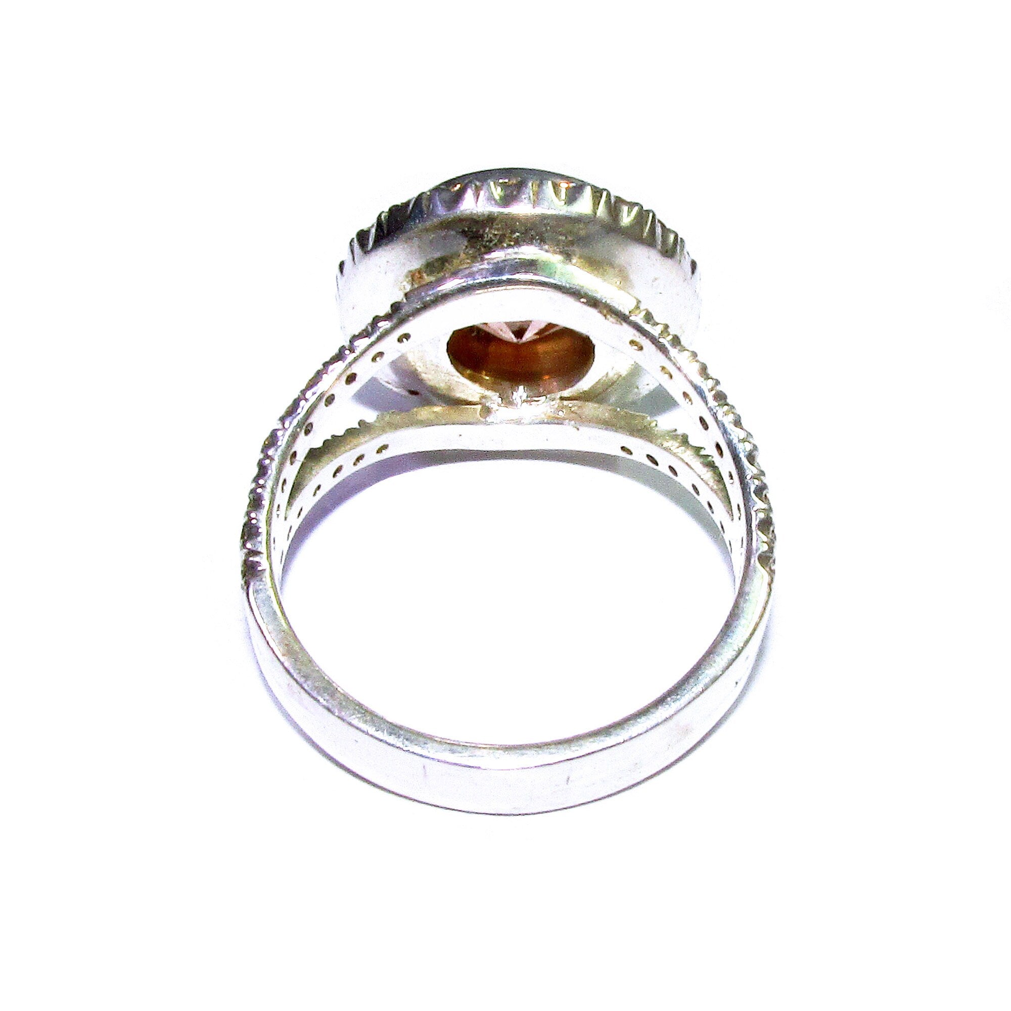 Champagne topaz ring 925 sterling silver size 7 1/2, handmade ring, single copy, Statement ring, Champagne topaz, silver ring, gemstone