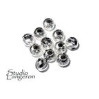 925 sterling silver diamond cut beads size 6 mm, diamond cut beads, Jewelry making, silver beads, sterling silver, silver findings - 1 piece