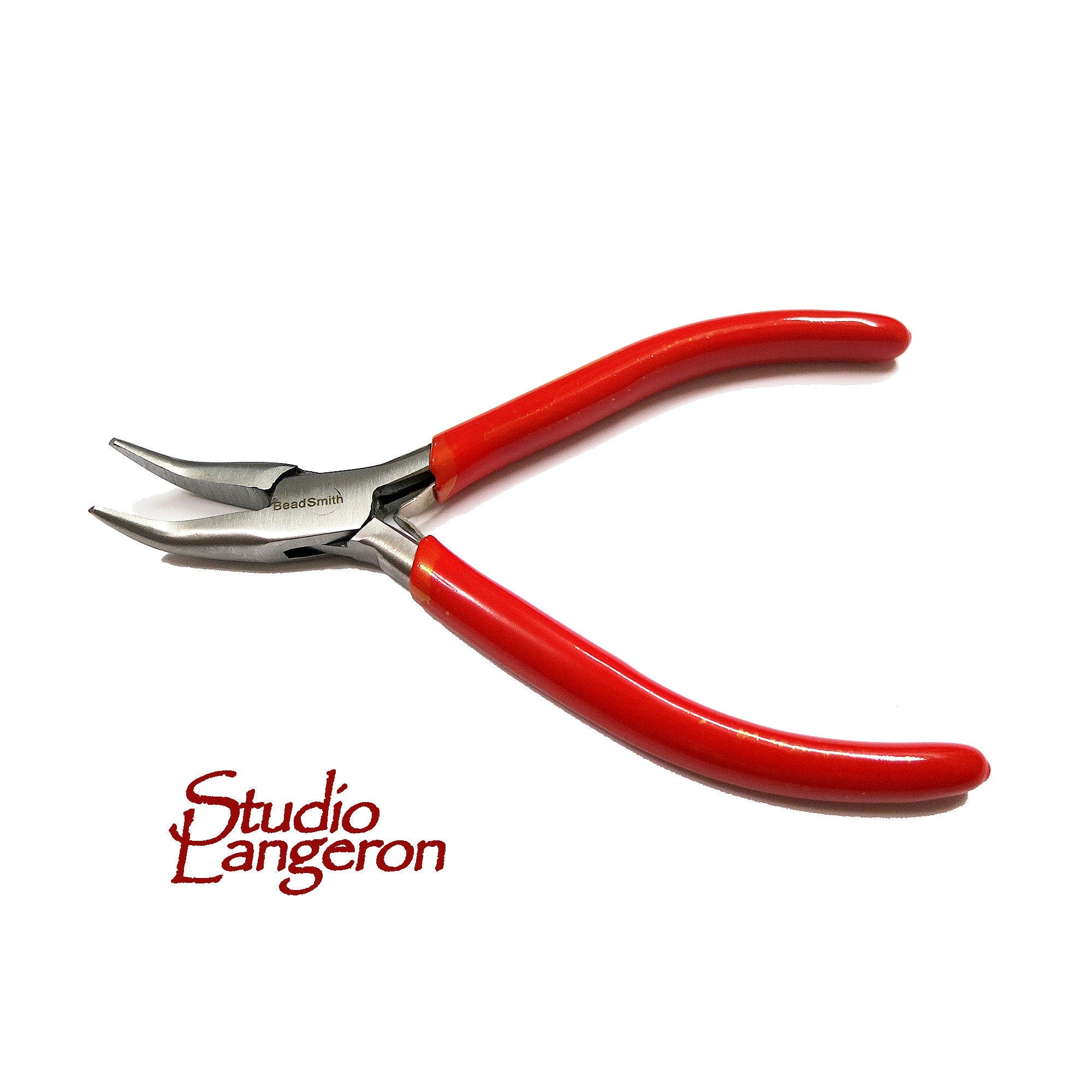 Bent chain nose pliers Professionally Prepared for Jewelry Making PL718, Bead Smith, Length 120 mm (4.8 inch), Jewelry making  - 1 piece