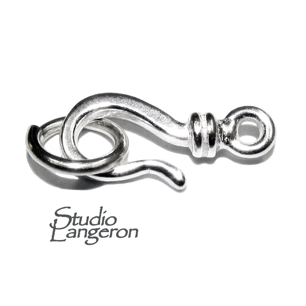 925 Sterling Silver Hook Eye Very Small Clasps, Silver clasp, Clasp, Clasps, Hook eye clasp, Clasps, Jewelry making, Silver clasp - 1 piece