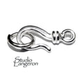 925 Sterling Silver Hook Eye Very Small Clasps, Silver clasp, Clasp, Clasps, Hook eye clasp, Clasps, Jewelry making, Silver clasp - 1 piece