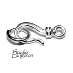 925 Sterling Silver Hook Eye Very Small Clasps, Silver clasp, Clasp, Clasps, Hook eye clasp, Clasps, Jewelry making, Silver clasp - 1 piece
