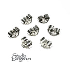 925 Sterling silver Friction Ear Nuts size 5.5 mm, Butterfly Earring Backs, Jewelry making, Earring Findings, Sterling silver backs - 1 pair