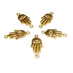 14K Gold filled small connector hamsa size 18x9 mm, gold filled link, Jewelry making, Gold filled, Jewelry link connector hamsa - 1 piece