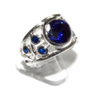Blue topaz ring 925 sterling silver size 8, handmade ring, single copy, sterling silver, Blue topaz, silver ring, gemstone, Statement Ring
