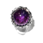 Statement amethyst ring 925 sterling silver size 7, Handmade ring, single copy, 925 sterling silver, Natural amethyst, silver ring, gemstone