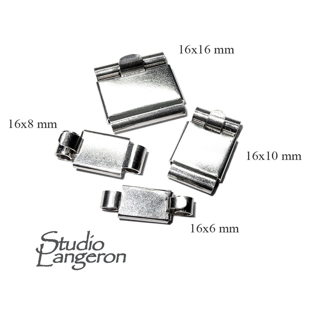 925 Sterling Silver Box Jewelry Clasps, Box clasp, Jewelry making, Sterling silver Clasps, Rectangular clasp, 925 Silver clasp - 1 piece