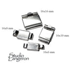 925 Sterling Silver Box Jewelry Clasps, Box clasp, Jewelry making, Sterling silver Clasps, Rectangular clasp, 925 Silver clasp - 1 piece
