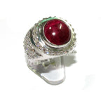 Statement African ruby ring 925 sterling silver size 8 1/2, Handmade ring, single copy, 925 sterling silver, Natural African ruby, gemstone