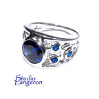 Blue topaz ring 925 sterling silver size 8, handmade ring, single copy, sterling silver, Blue topaz, silver ring, gemstone, Statement Ring
