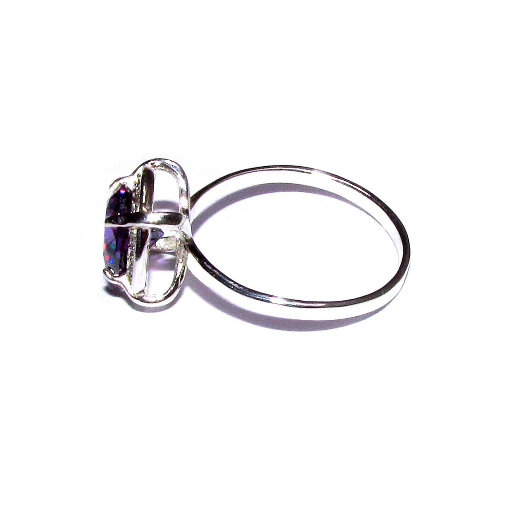 Amethyst ring 925 sterling silver size 7 1/2, Handmade ring, single copy, sterling silver, Amethyst ring, silver ring, gemstone
