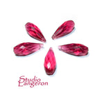 Natural Ruby Teardrop faceted Beads size 20x8 mm, Ruby Gemstone, Jewelry making, Natural Gemstone Teardrop beads - 1 piece