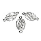 925 Sterling silver connector 1.9x1.0 cm, silver connector 8213, Link connector, Connector, Jewelry making, Jewelry connector - 1 piece