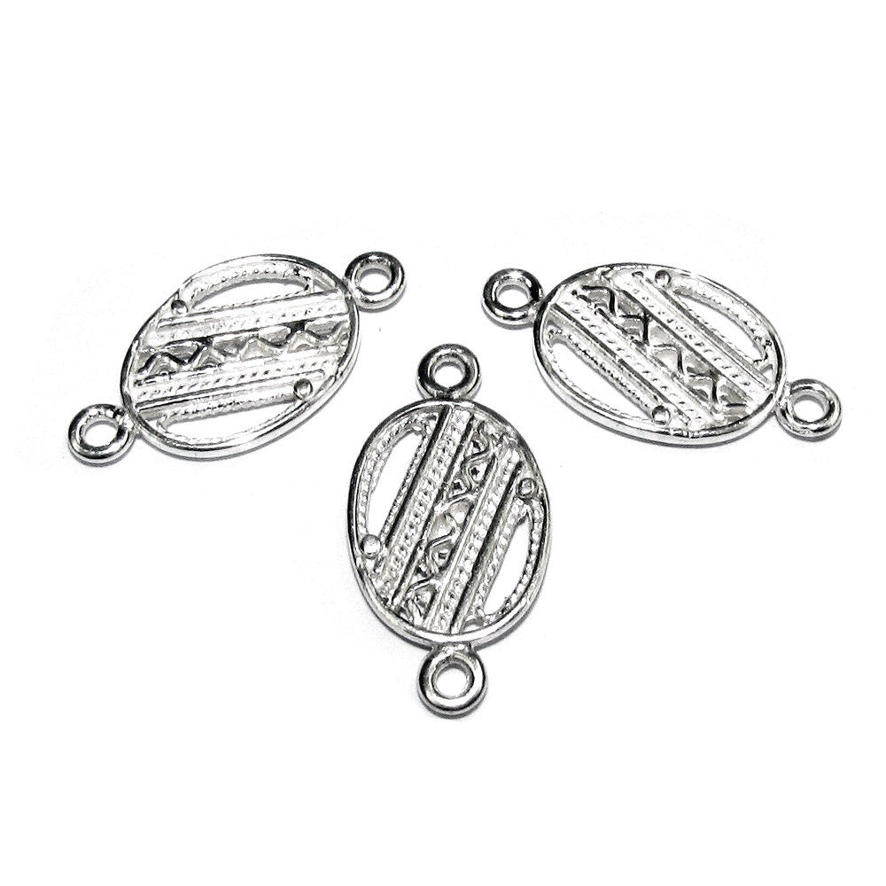 925 Sterling silver connector 1.9x1.0 cm, silver connector 8213, Link connector, Connector, Jewelry making, Jewelry connector - 1 piece