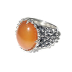 Statement Natural opal ring 925 sterling silver size 7, Handmade ring, single copy, sterling silver, Orange opal, silver ring, gemstone