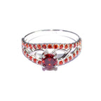 Garnet ring 925 sterling silver size 8,  handmade ring, single copy, sterling silver, Garnet, 925 silver ring, gemstone, Gift ring, red ring