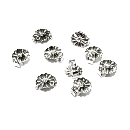 10 pcs (5 pair) 925 Sterling silver Friction Ear Nuts, Butterfly Earring Backs, Earring components, Jewelry making, Sterling silver backs