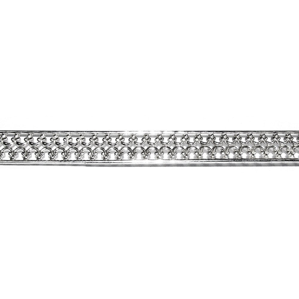 935 Argentium Silver Bezel wire, Gallery wire, Gallery ribbon, Gallery pattern, Argentium silver, Jewelry making, Setting - 4 inch (10 cm)