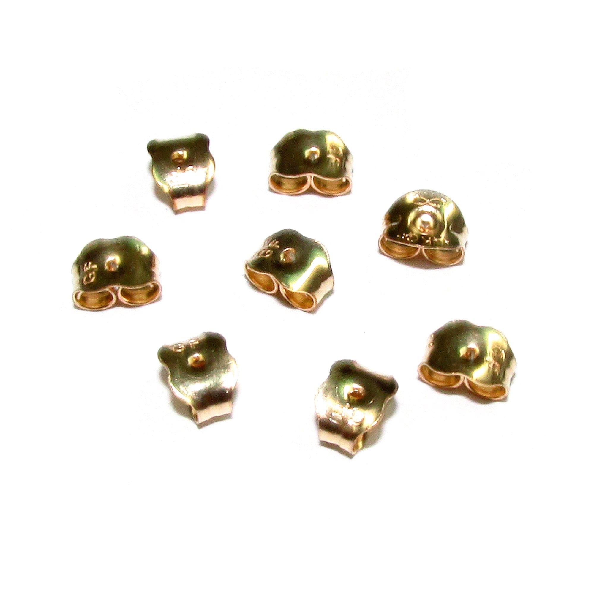 10 pcs (5 pair) 14K Gold Filled Friction Ear Nuts, Butterfly Earring Backs, Earring components, Jewelry making, Yellow gold filled