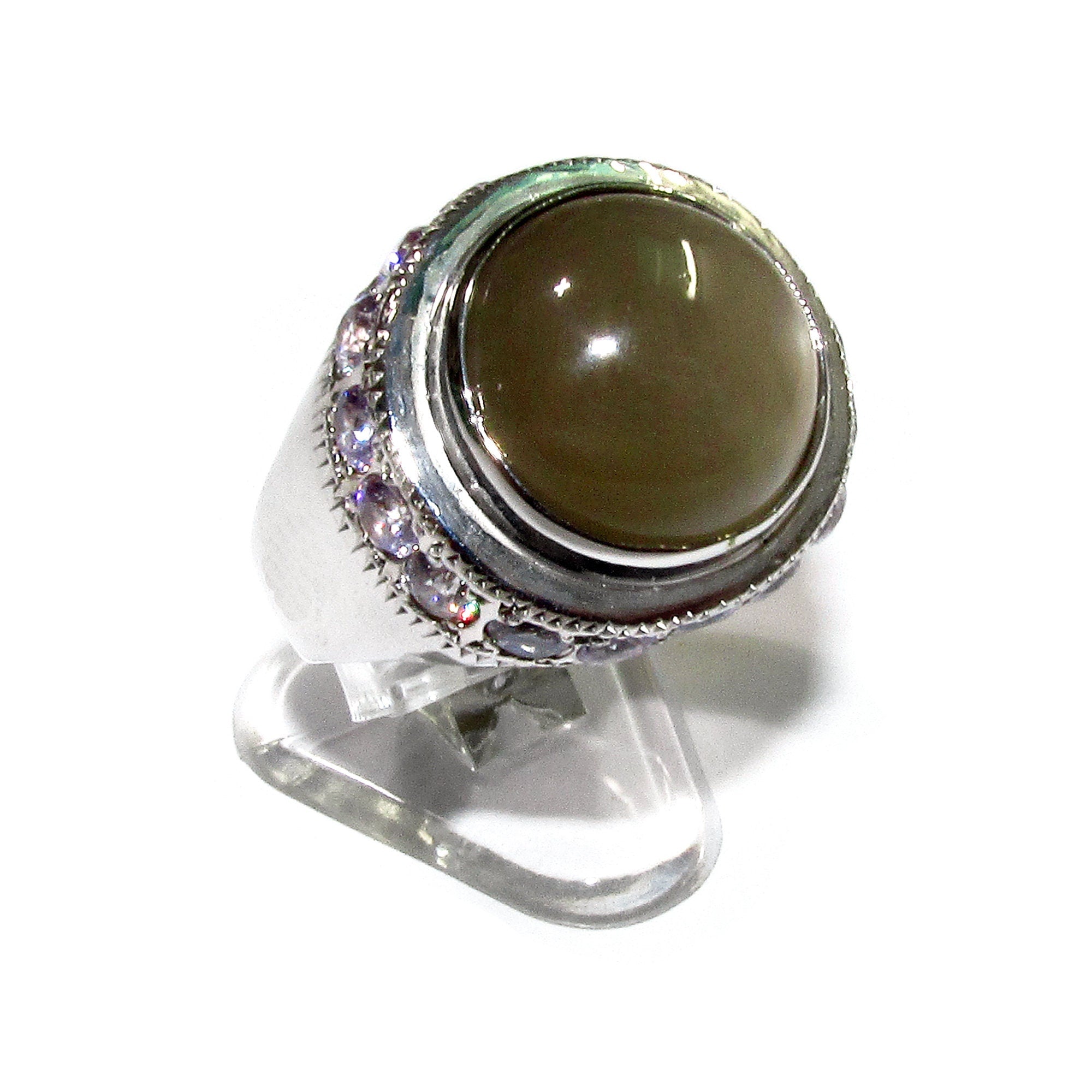 Statement moonstone ring 925 sterling silver size 8, Handmade ring, single copy, 925 sterling silver, Natural Gray moonstone, gemstone