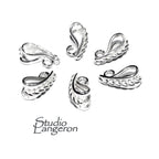 925 Sterling silver decorative Large Pendant Bails, sterling silver Bail, Jewelry making, Bail finding, bail for pendant, silver - 1 piece