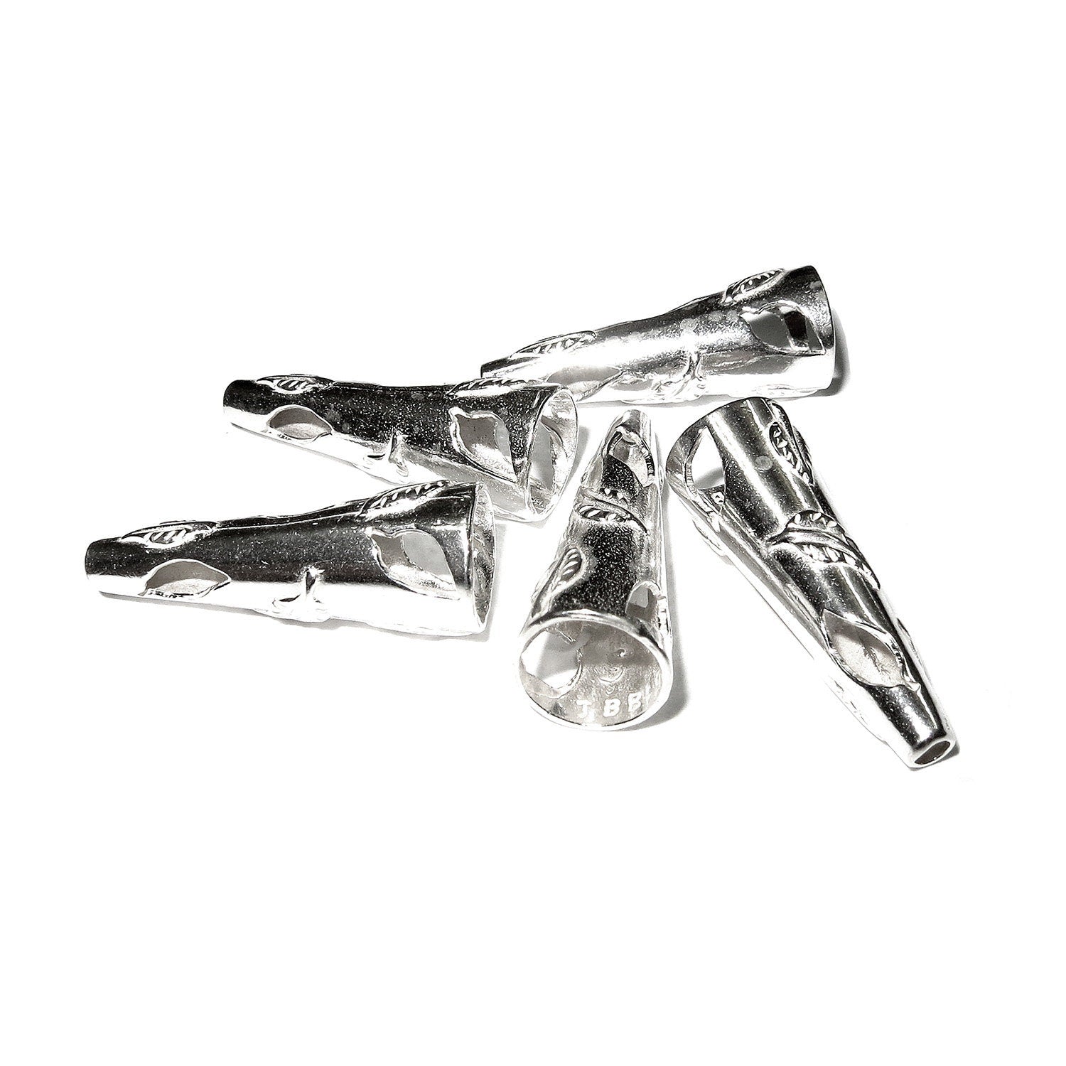 925 Sterling silver Bead Cones, Beading cones, Cones, Sterling silver, Jewelry making, Lariat, End caps, Silver cones - 1 pair (2 piece)