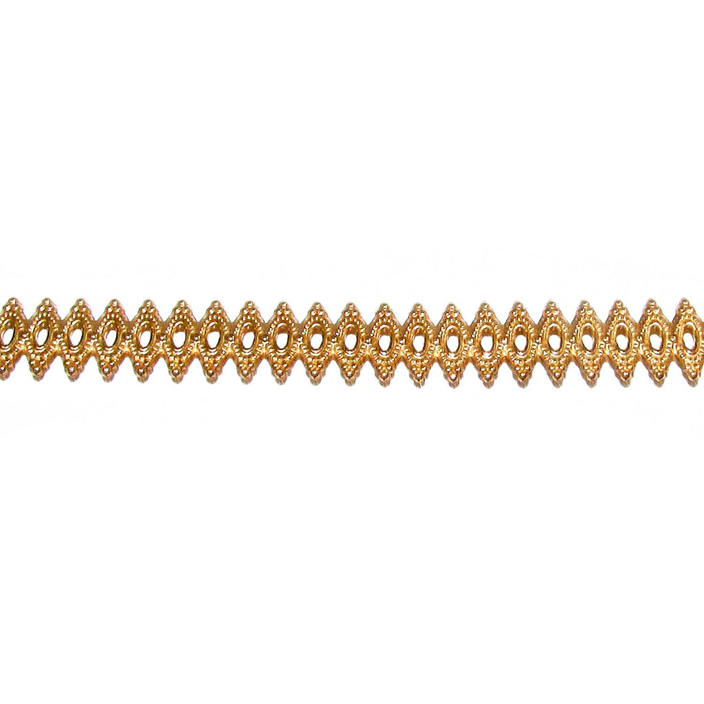 14K Yellow Gold filled Gallery wire, Bezel wire, Gallery ribbon, Gallery pattern, Gold Filled Wire, Jewelry making, Setting - 4 inch (10 cm)