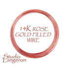 14/20 Rose Gold filled wire Thickness 30-14 GA (0.25-1.6 mm), Gold Filled wire, Jewelry making, Wire, Rose gold filled – 1 meter (3.30 Ft)