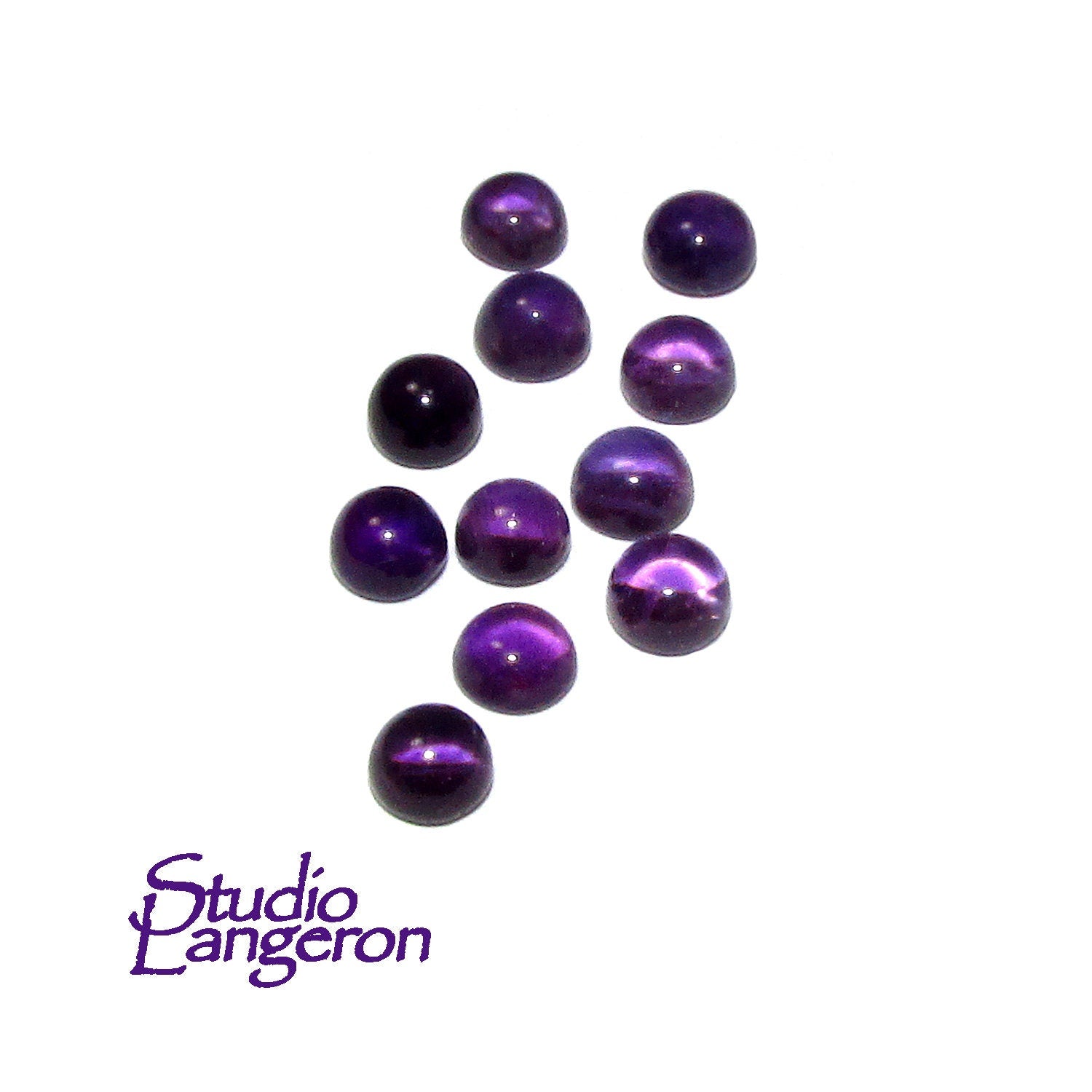 4 mm Natural Amethyst Round Cabochon, Amethyst Gemstone, Natural gemstone, Round cabochon, Jewelry making, Natural Amethyst - 1 piece