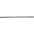 2.5x5.0 mm 925 Sterling Silver Black Rhodium Plated rectangular cable chain, Silver chain, Black Rhodium, Jewelry making - 1 Ft (30 cm)