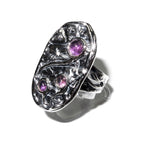 Natural Amethysts ring 925 sterling silver size 6, Handmade ring, single copy, Natural Amethysts, silver ring, Statement ring, Amethyst ring