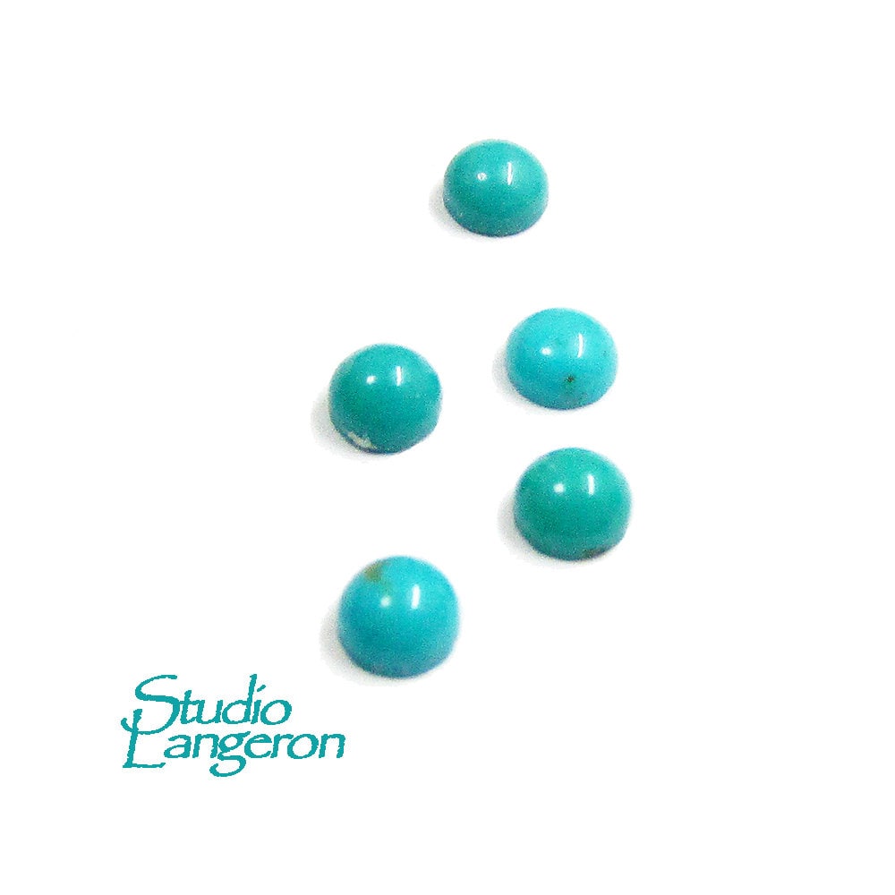3 mm Turquoise Cabochon Natural Gemstone Calibrated Size, Turquoise Gemstone, Natural gemstone, Round cabochon, Jewelry making - 1 piece