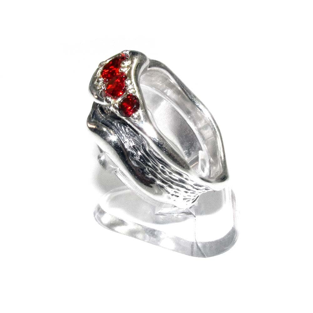 Statement Garnet ring 925 sterling silver size 7 1/2, Handmade ring, single copy, sterling silver, Garnet ring,  silver ring, red gemstone