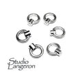 925 Sterling silver small End Caps size 1.0, 1.5 mm, Silver end caps, End caps, Jewelry making, 925 Sterling silver - 1 pair (2 piece)