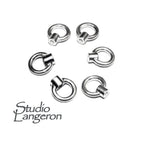 925 Sterling silver small End Caps size 1.0, 1.5 mm, Silver end caps, End caps, Jewelry making, 925 Sterling silver - 1 pair (2 piece)