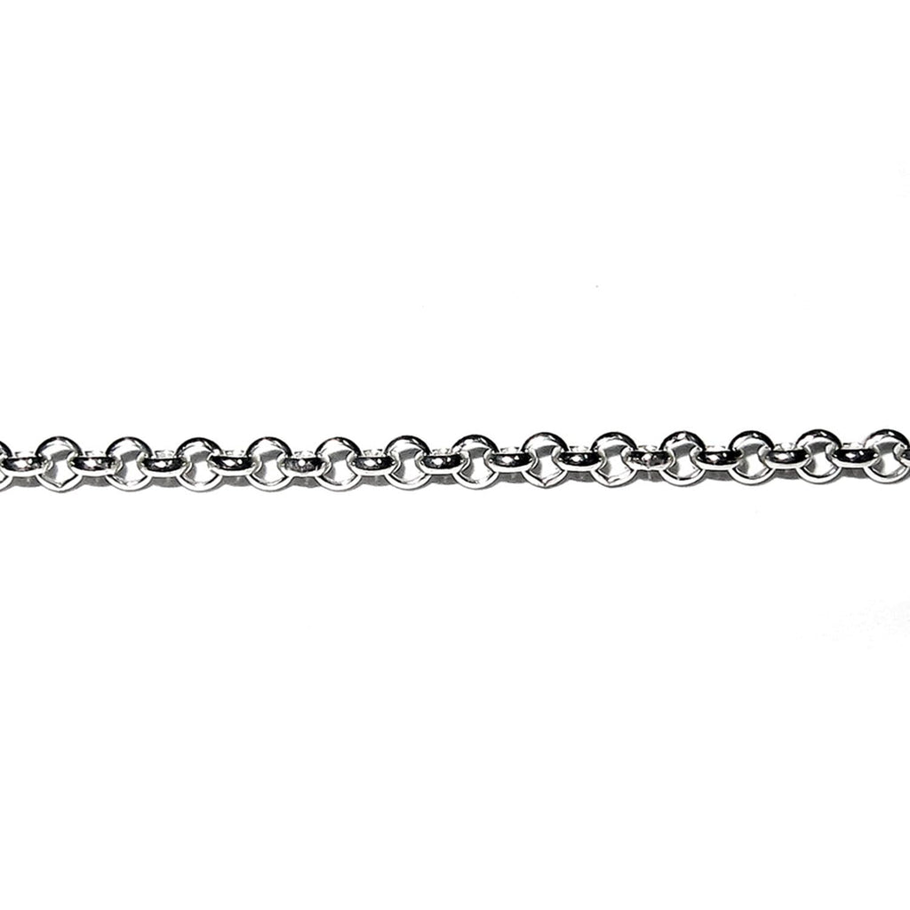 1.5mm Sterling Silver Rolo Cable Chain: Shiny Jewelry Making Chain (1 Ft/30cm)