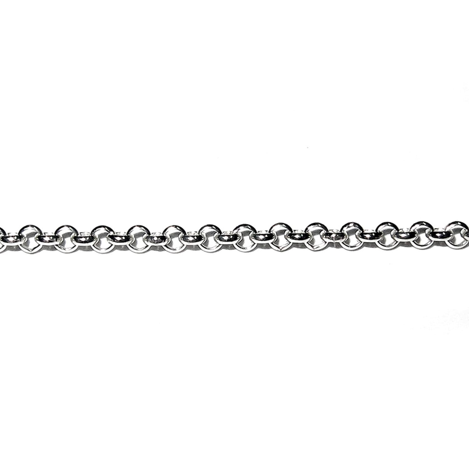 1.5mm Sterling Silver Rolo Cable Chain: Shiny Jewelry Making Chain (1 Ft/30cm)