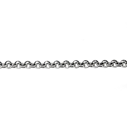 1.5mm Sterling Silver Rolo Cable Chain: Shiny Jewelry Making Chain (1 Ft/30cm)