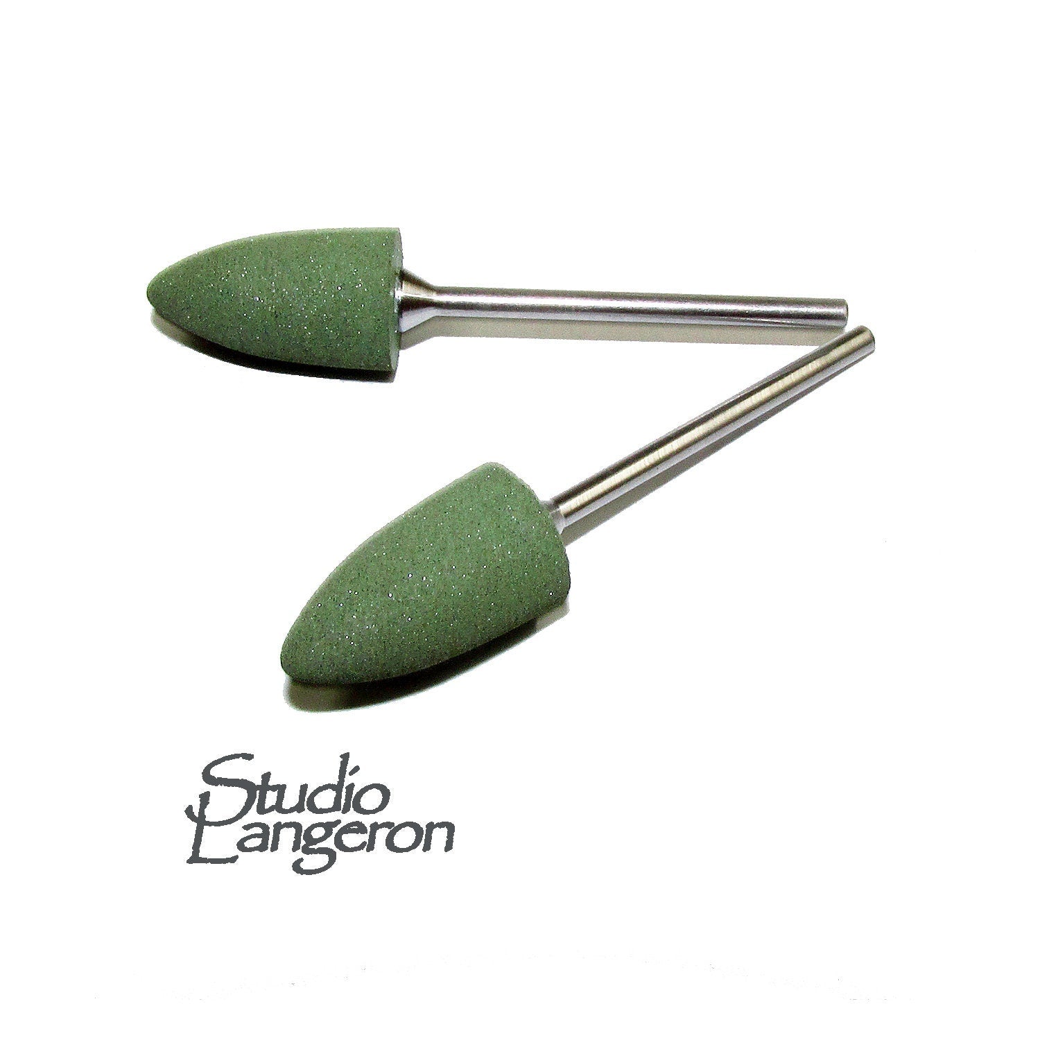 Green Rubber Silicone Cone Polishers, Jewelry tools, Coarse grit, Jewelry making - 1 piece