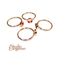 14K Rose gold filled blank ring with bezel cup 6mm size 4 - 11, Base ring, Rose Gold filled ring, setting, jewelry making, setting - 1 piece