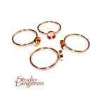 14K Rose gold filled blank ring with bezel cup 6mm size 4 - 11, Base ring, Rose Gold filled ring, setting, jewelry making, setting - 1 piece