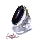 Statement Rauch topaz ring 925 sterling silver size 7 1/2, handmade ring, single copy, unique design, Rauch topaz, silver ring, gemstone