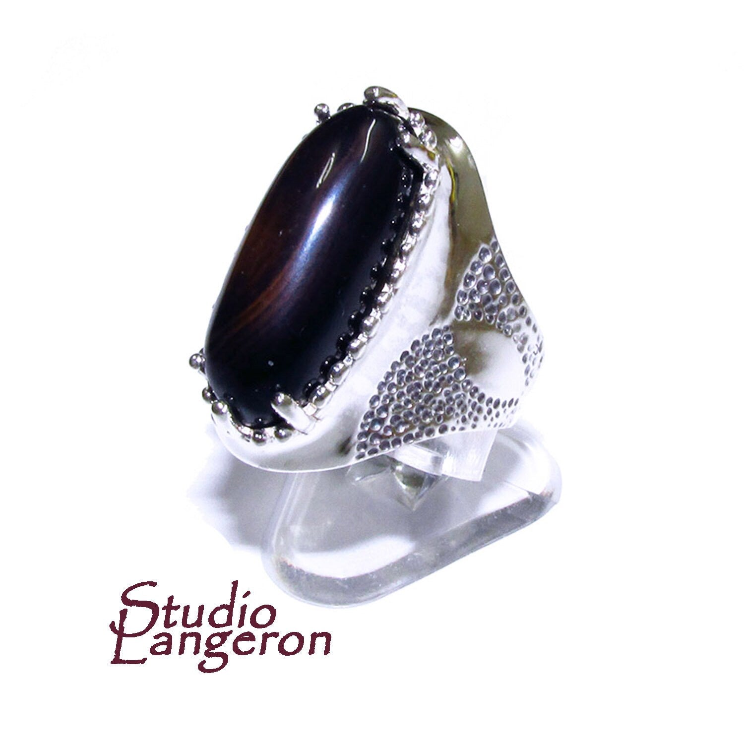 Statement Rauch topaz ring 925 sterling silver size 7 1/2, handmade ring, single copy, unique design, Rauch topaz, silver ring, gemstone