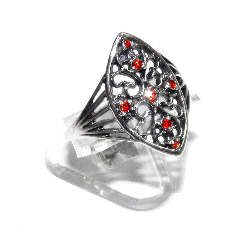 Statement Red topaz ring 925 sterling silver size 8, Handmade ring, single copy, 925 Silver ring, Red topaz, silver ring, gemstone, red ring